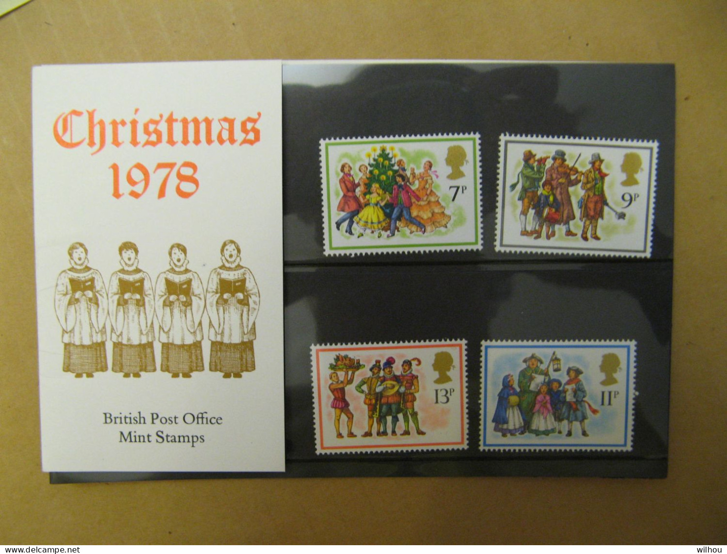 G.B. CHRISTMAS 1978 4 TIMBRES LUXE BRITISH POST OFFICE N° 876 A 879 YT - Presentation Packs