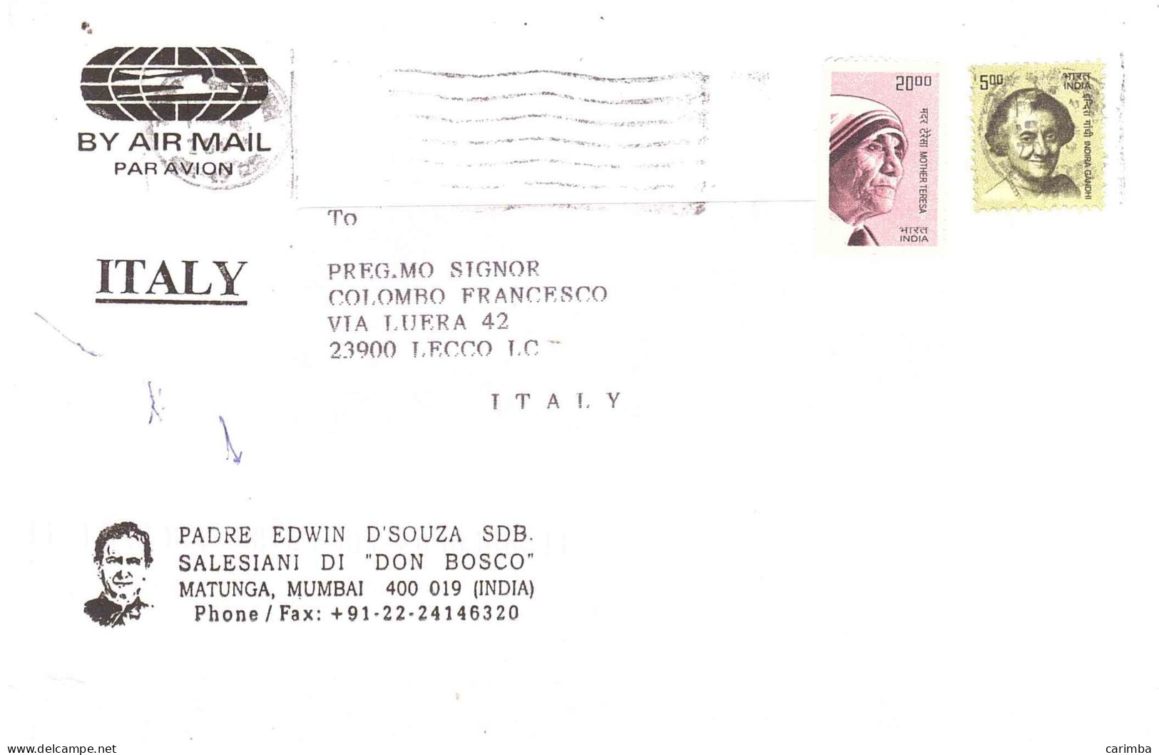 LETTERA PER ITALY - Lettres & Documents