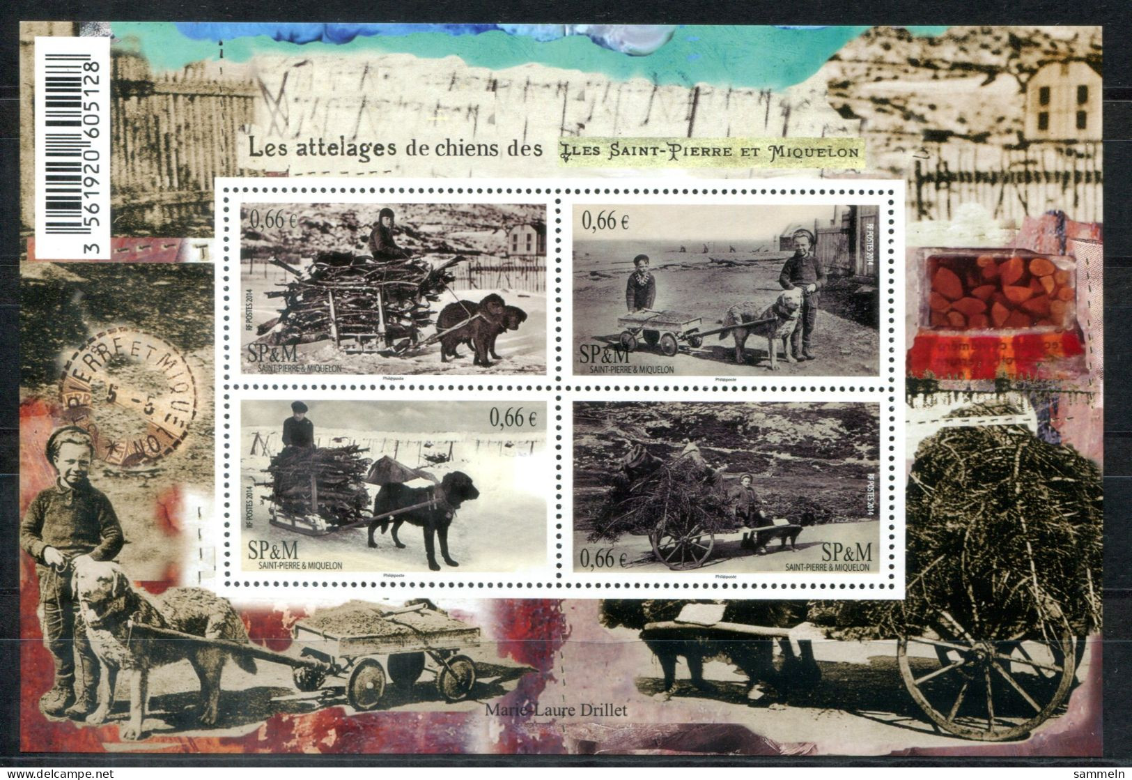 SAINT PIERRE & MIQUELON Block 20, Bl.20 Mnh - Hundegespanne, Dog Teams, Attelages De Chiens - Blocchi & Foglietti