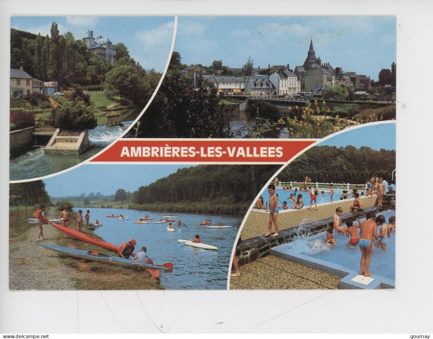 Ambrières Les Vallées, Château Barrage Sur La Mayenne, église, Centre Nautique Piscine (multivues N°106 Artaud) - Ambrieres Les Vallees