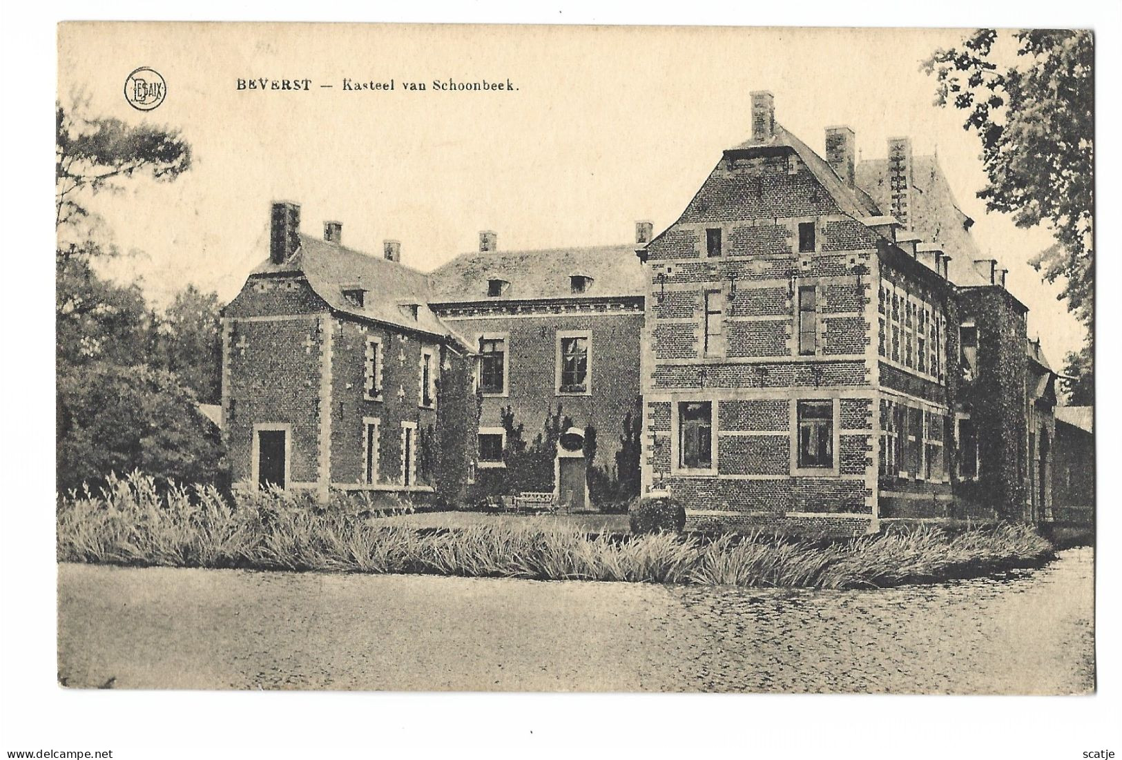 Beverst.   -    Kasteel Van  Schoonbeek.   -   1925   Naar   Borgerhout - Bilzen