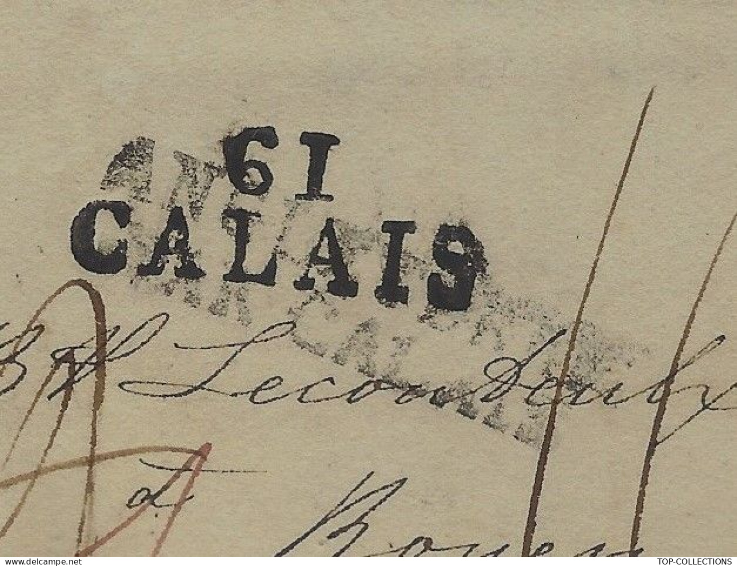 NEGOCE BANQUE FINANCE 1823 De Liverpool Archibald M’c Call =>Rouen Vve Le Couteulx M.P. LIVERPOOL 1 61 CALAIS ANGLETERRE - 1800 – 1899