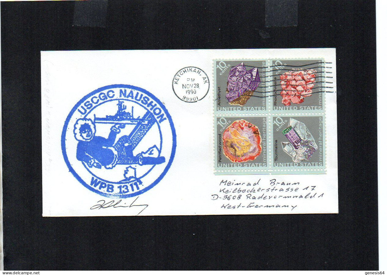 USA Cover. Polar Philately - North Pole - USCGC Naushon - Ketchikan 28.11.90 - (1ATK109) - Otros & Sin Clasificación