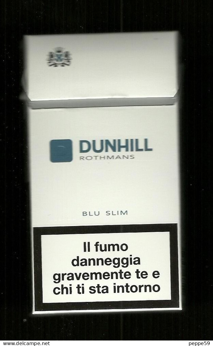 Tabacco Pacchetto Di Sigarette Italia - Dunhill Blu Slim 1 Da 20 Pezzi ( Vuoto ) - Zigarettenetuis (leer)