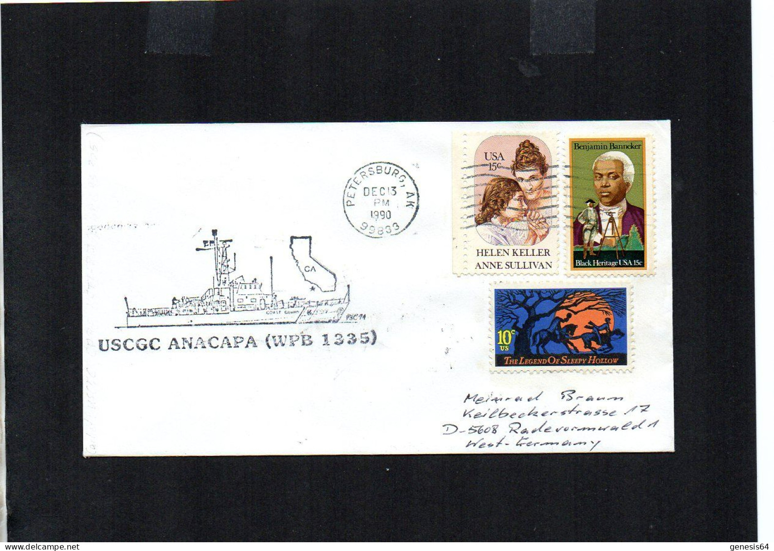 USA Cover. Polar Philately - North Pole - USCGC Anacapa - Petersburg 13.12.90 - (1ATK117) - Other & Unclassified