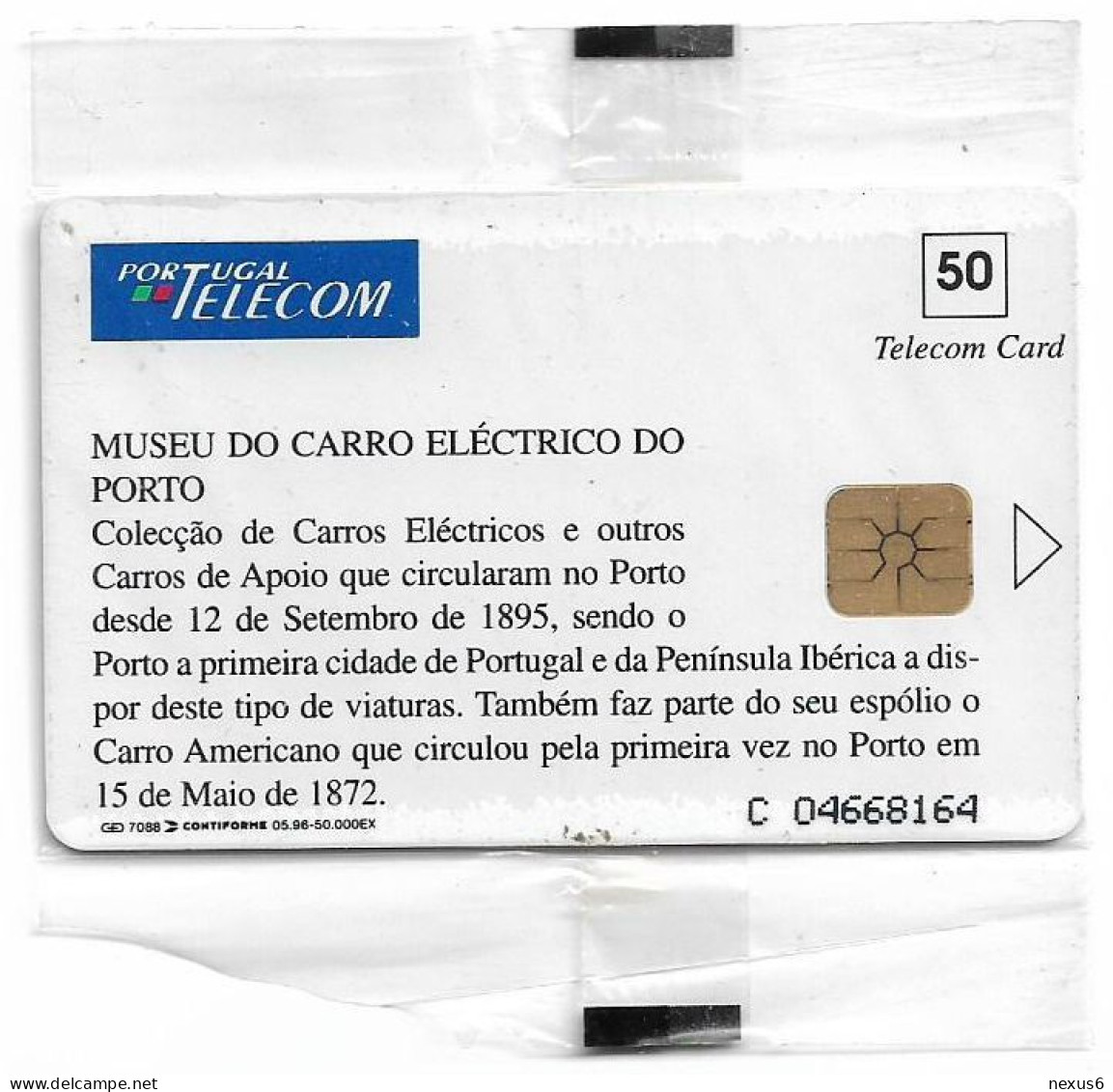 Portugal - PT (Chip) - Carro Electrico - PT088 - 05.1996, 50Units, 50.000ex, NSB - Portugal