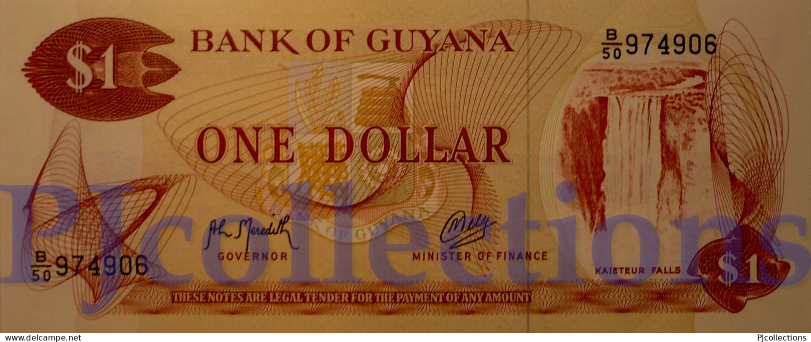 GUYANA 1 DOLLAR 1992 PICK 21g UNC - Guyana