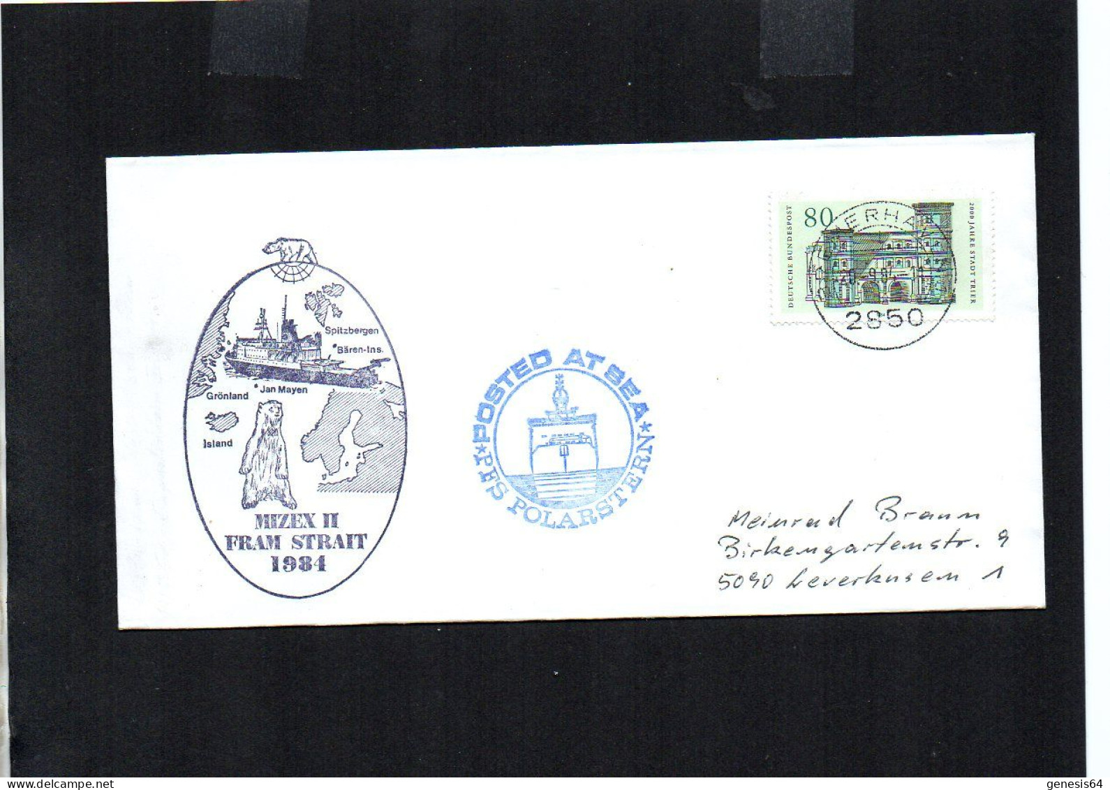 Germany Cover 1984. Polar Philately - Arctic Expeditions - Polarstern - (1ATK124) - Arktis Expeditionen