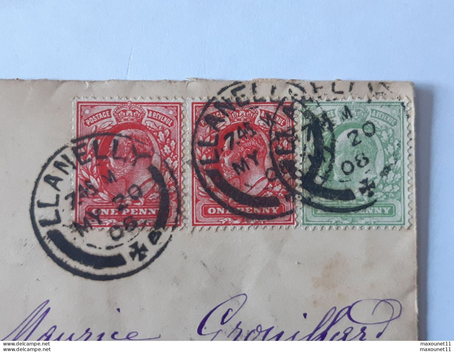 Lot De 2 Enveloppes Avec Timbres Victoria Et Edward Envoyées Vers Bordeaux Et La Rochelle .. Lot120C . - Cartas & Documentos
