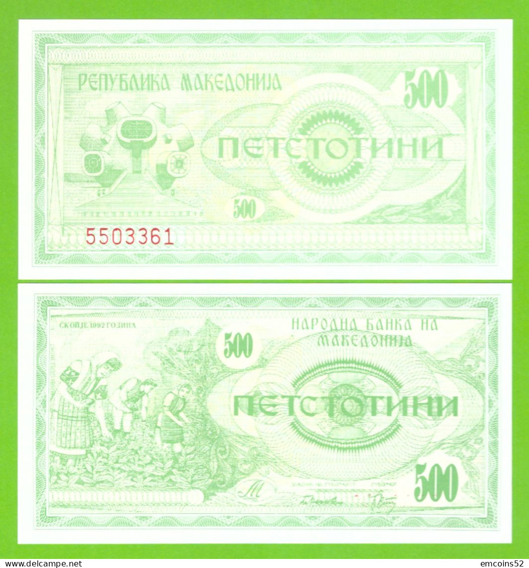 MACEDONIA 500 DENARI 1992 P-5  UNC - Noord-Macedonië