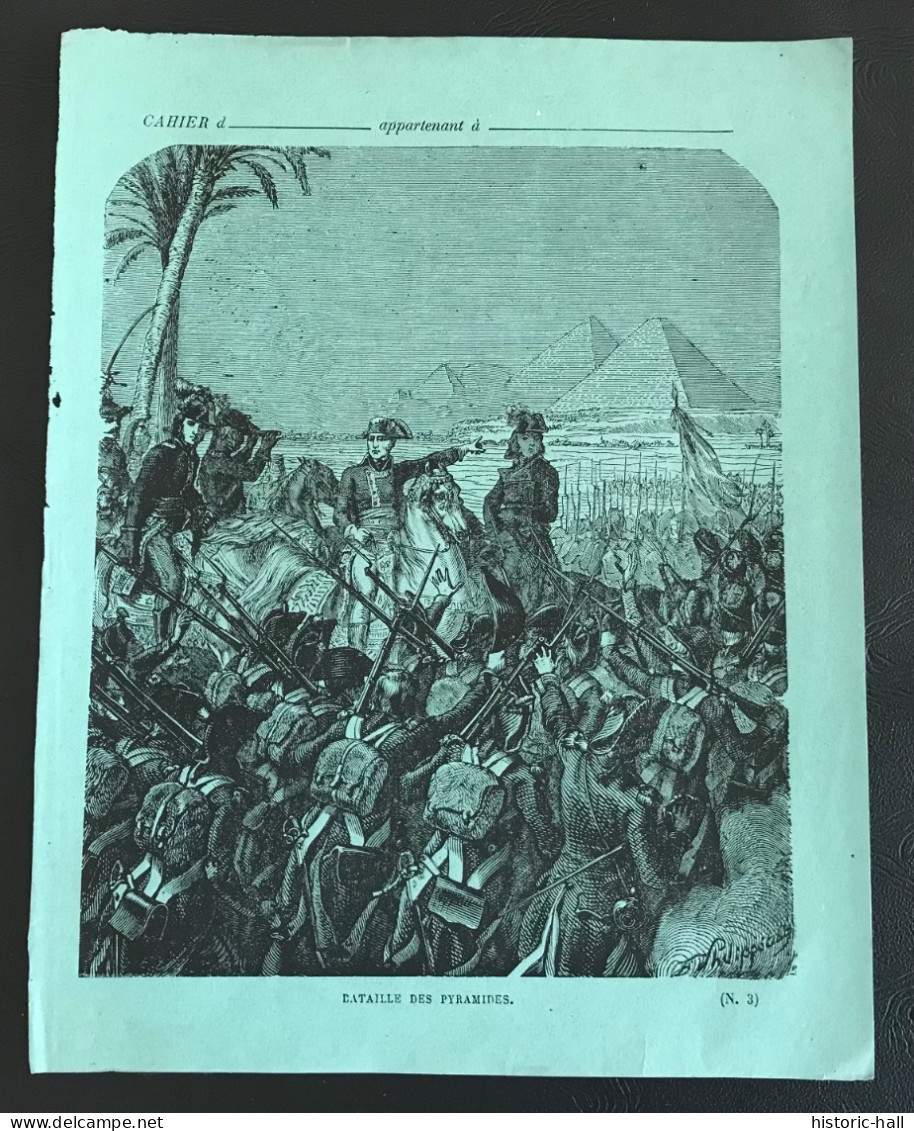 Protege Cahier XIXe - Bataille Des Pyramides - Napoleon - Protège-cahiers