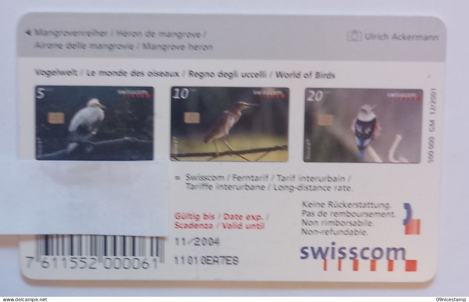 Telephonecard Suisse, Empty And Used - Songbirds & Tree Dwellers