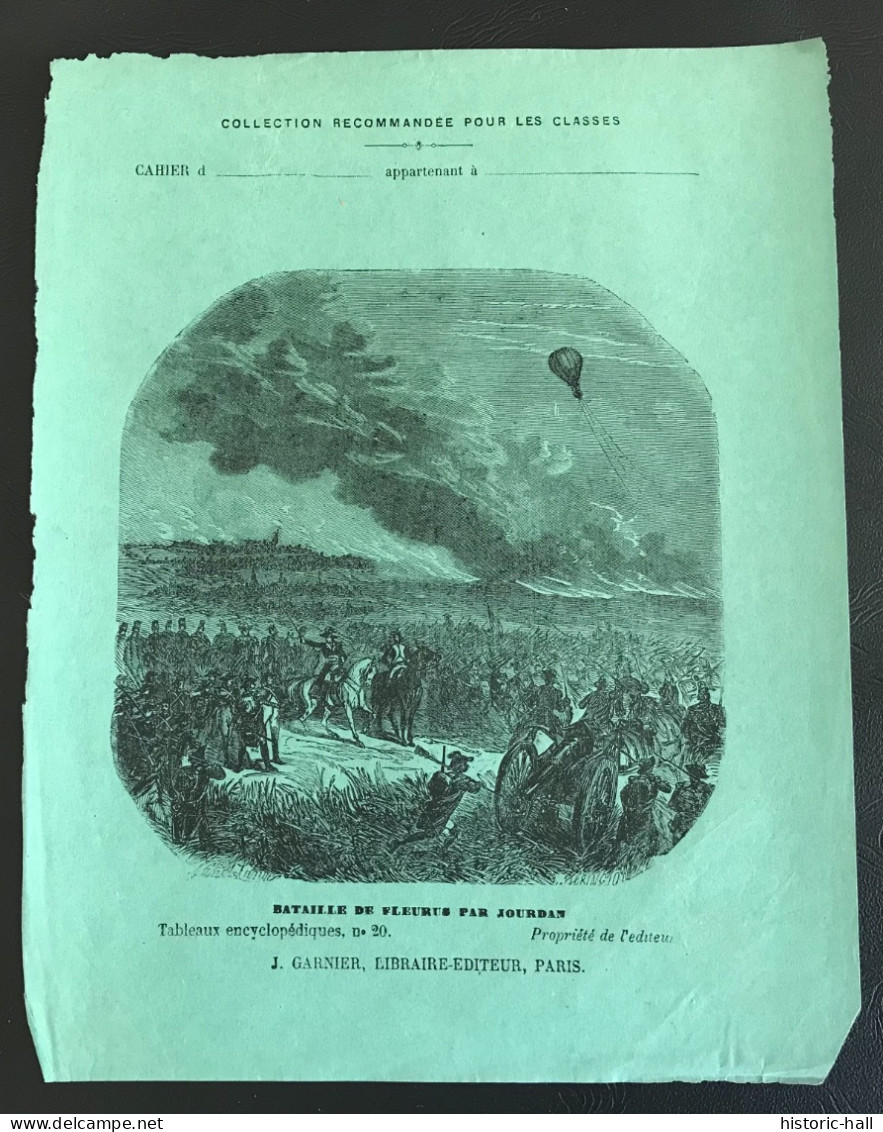 Protege Cahier XIXe - Bataille De Fleurus Par Jourdan - Protège-cahiers