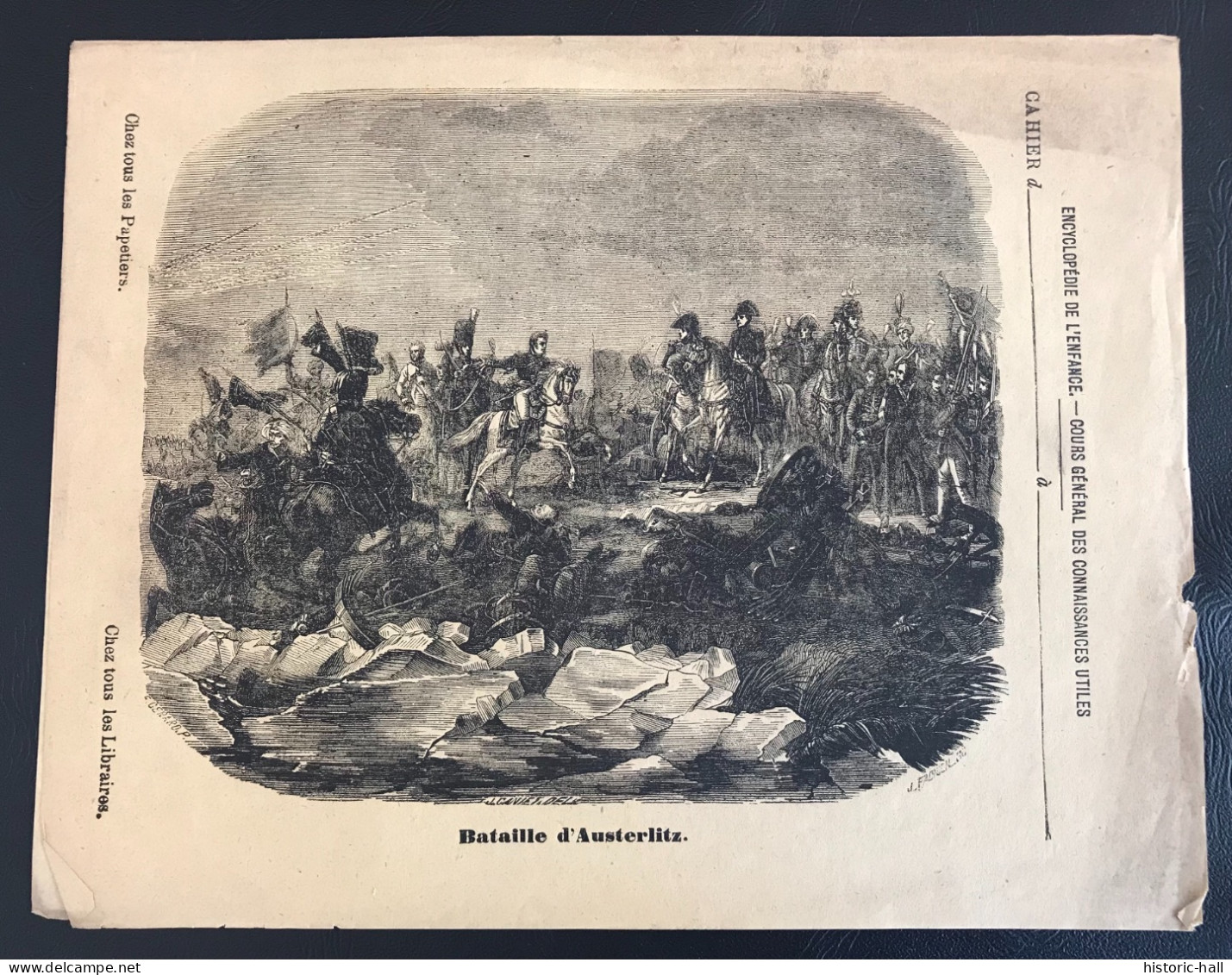 Protege Cahier XIXe - Bataille D’Austerlitz & Recits Historiques - Napoleon - Protège-cahiers