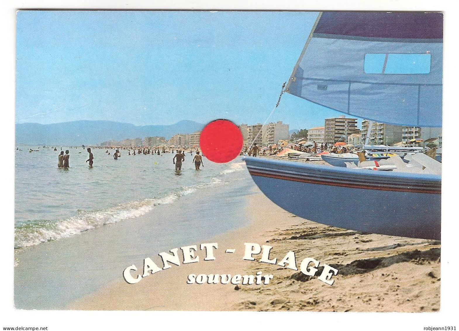 (66) Canet - St Nazaire En Roussillon - La Plage,au Loin Les Alberes - Canet En Roussillon