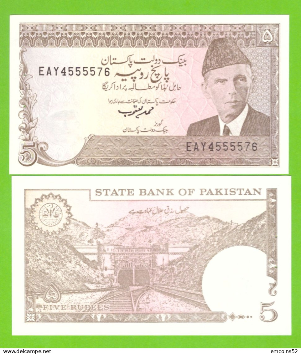 PAKISTAN 5 RUPEES 1984/1999 P-38(5-2)  UNC - Pakistan