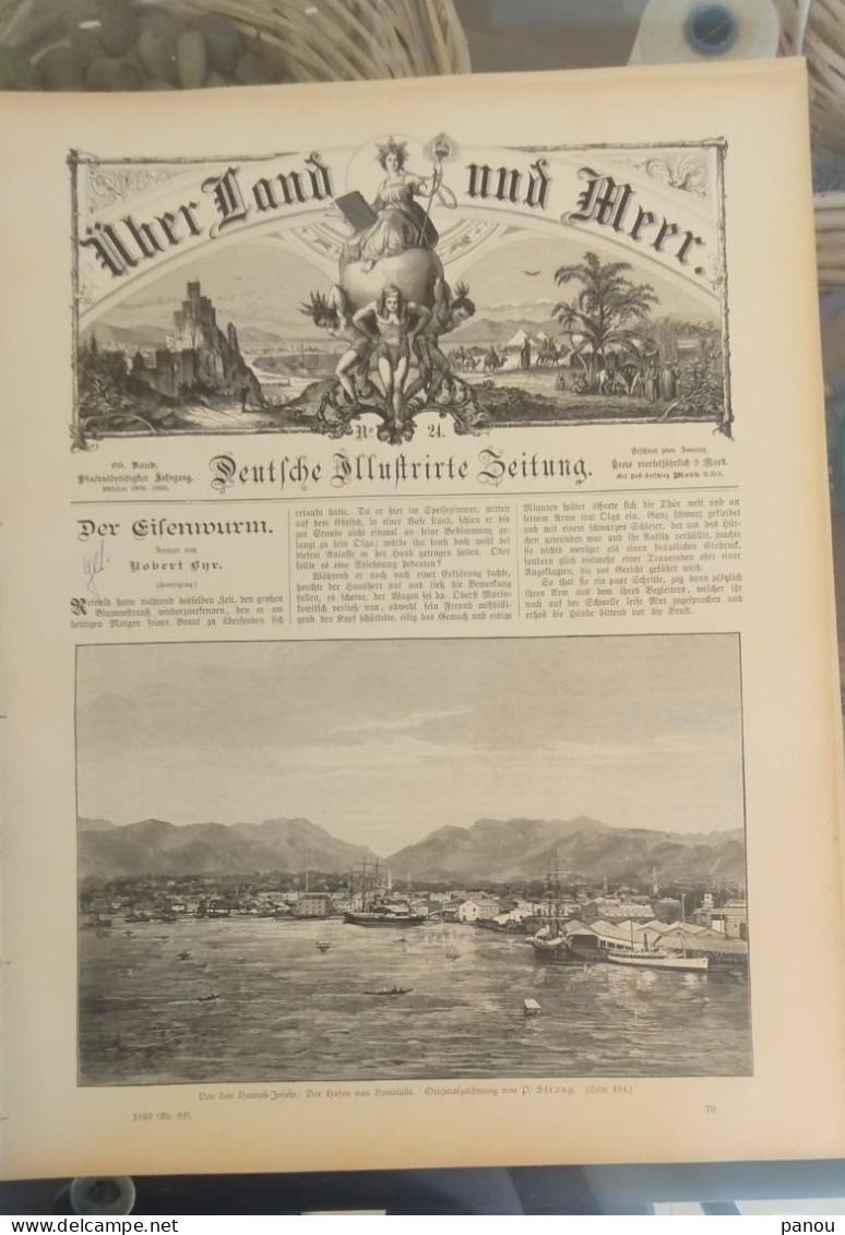 Über Land Und Meer 1893 Band 69 Nr 24. HAWAII HONOLULU. BULGARIEN FERDINAND BULGARIA - Altri & Non Classificati