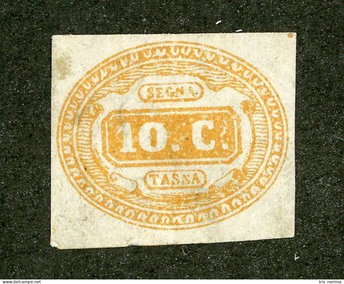 1024 Italy 1863 Scott #J1 No Gum (Lower Bids 20% Off) - Strafport