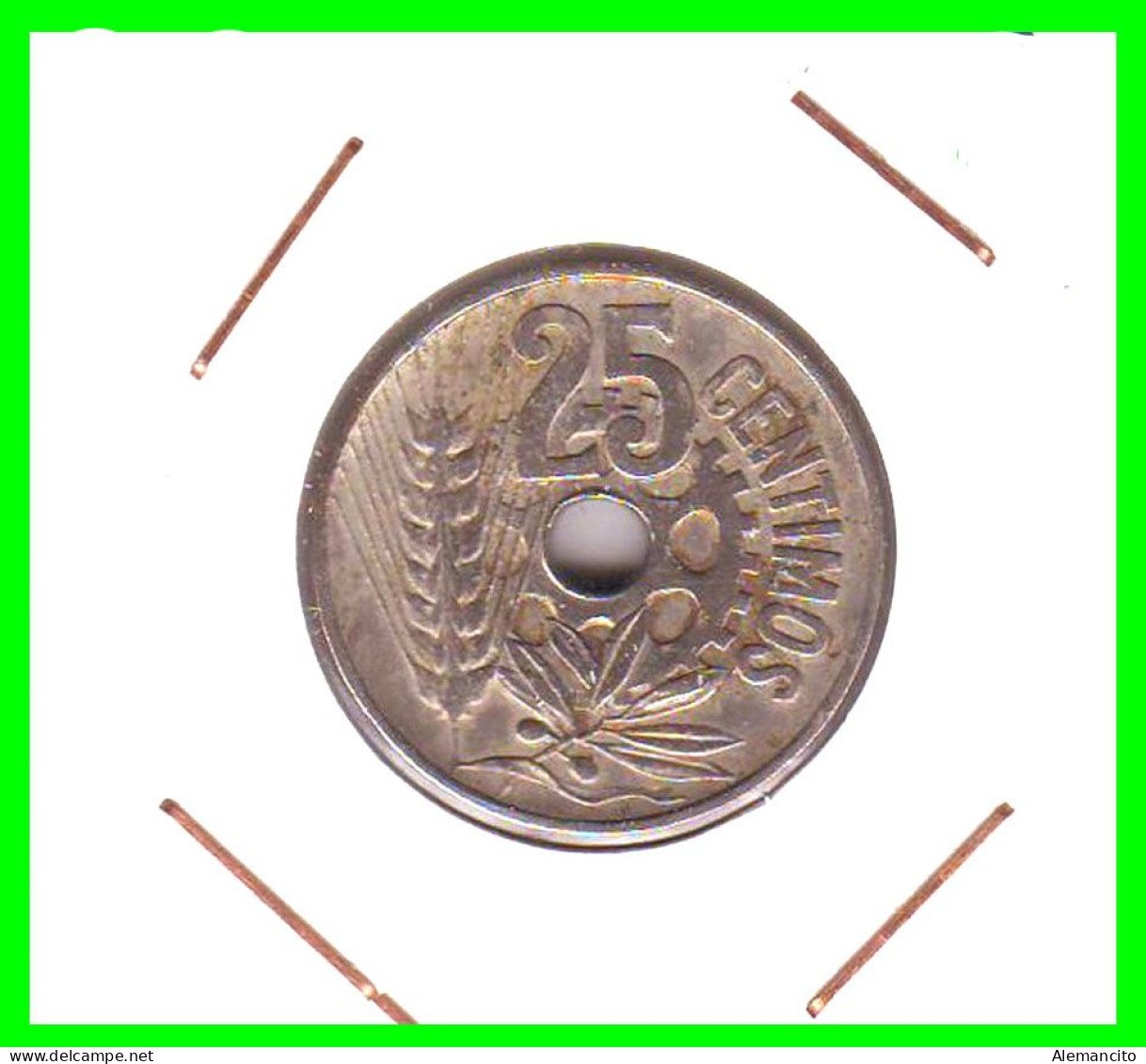 ESPAÑA ( EUROPA ) MONEDA DE 25 Cts.. REPUBLICA ESPAÑOLA 1934 ( COMPOSICIÓN NIKEL  ) - 25 Céntimos