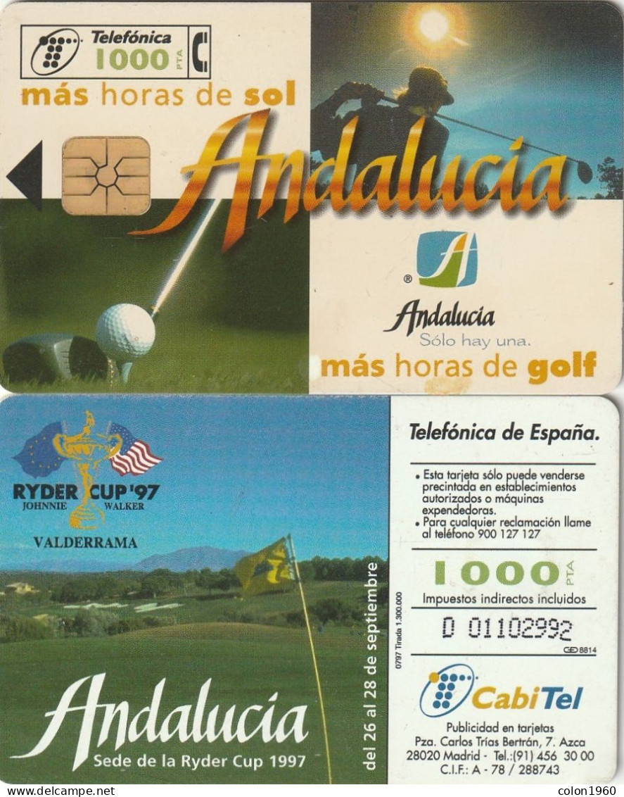 ESPAÑA. CP-108. Andalucía - Ryder Cup '97 (Golf). NUMEROS GRANDES. 07-1997. (360) - Commemorative Advertisment