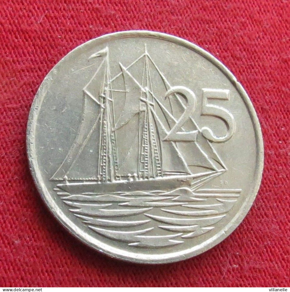 Cayman Islands 25 Cents 1987 KM# 90 Lt 1474 *VT Iles Caymans Caiman Caimão Cent - Iles Caïmans