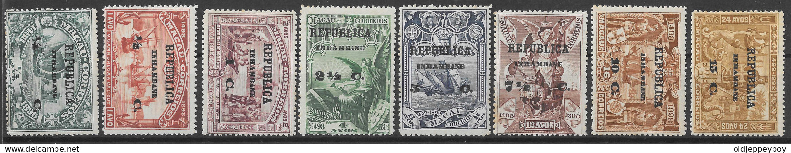 1913 – 4.º Centenário Da Descoberta Caminho Marítimo Para A Índia SOBRE MACAU  Sobrecarga  REPUBLICA INHAMBANE MNH & MLH - Inhambane