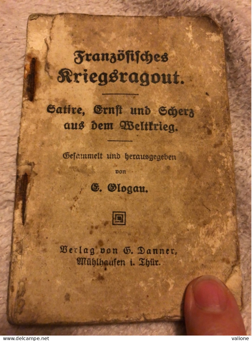 Petit Carnet Militaire Pour Les Alsaciens Imprimé à Mulhouse - German