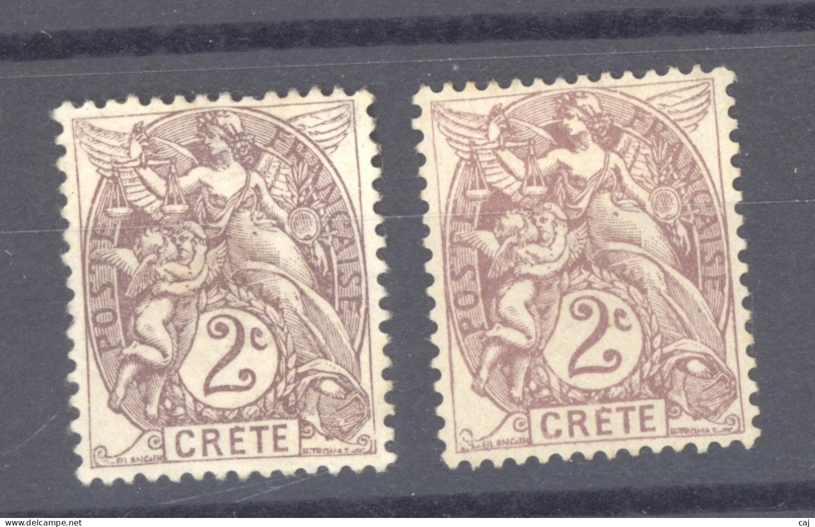 Crète :  Yv   2  (*)   2 Teintes - Unused Stamps