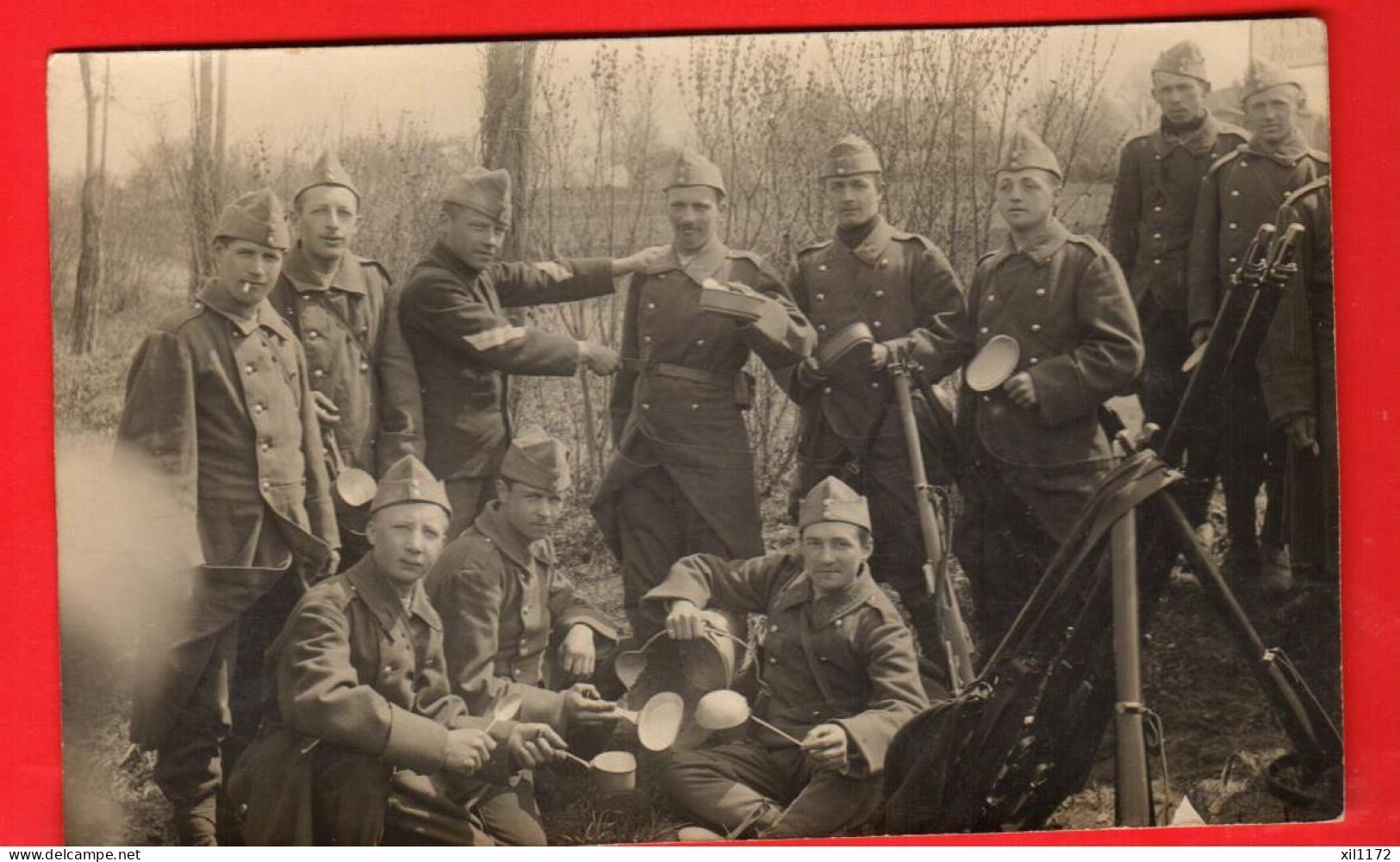 ZWV-42 Schweizer. Armee Armée Suisse, Ecole De Recrue De Genève Bernex En 1918. Circ. Sous Enveloppe. - Genève