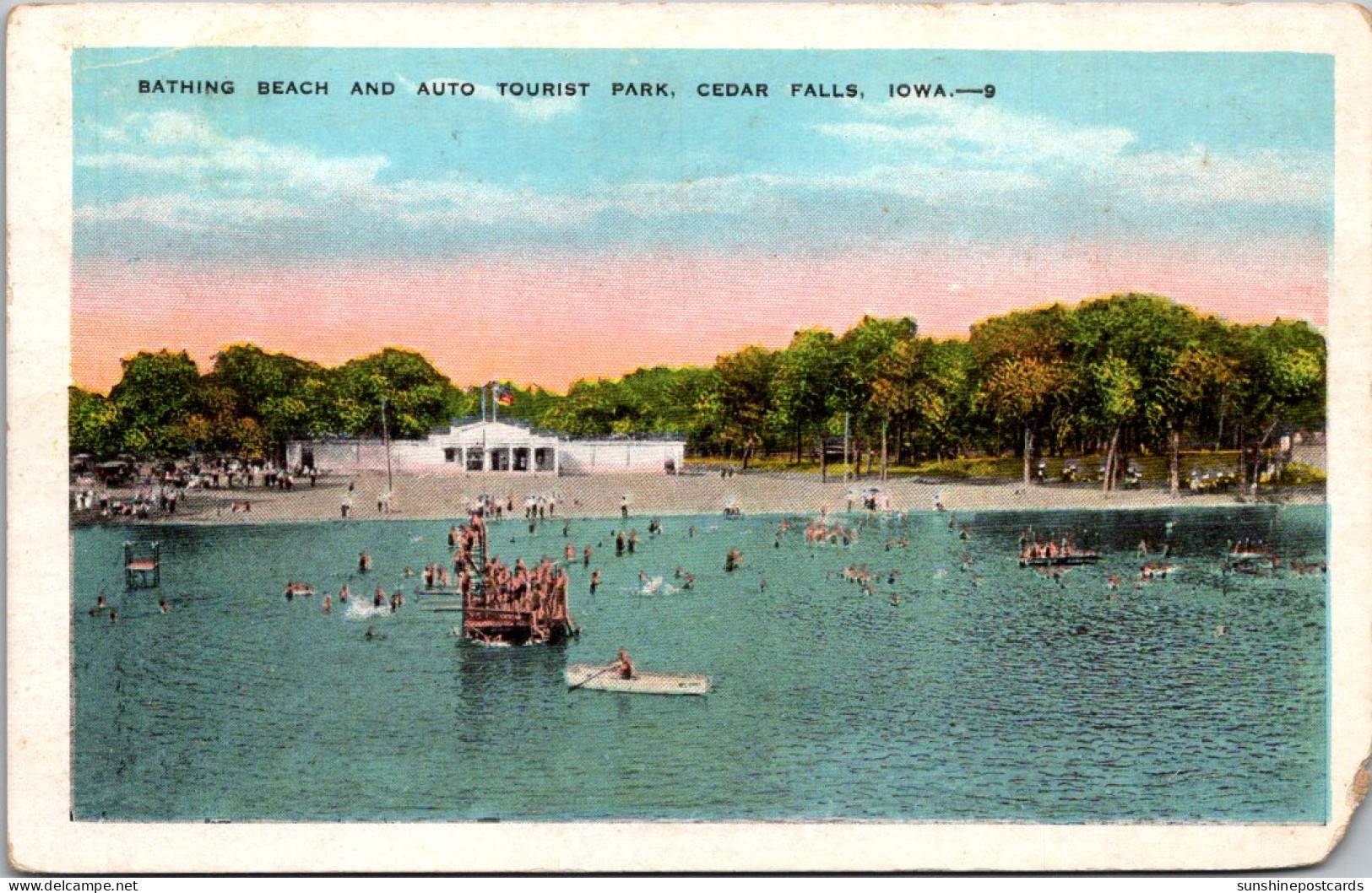 Iowa Cedar Falls Bathing Beach And Auto Tourist Park  - Autres & Non Classés