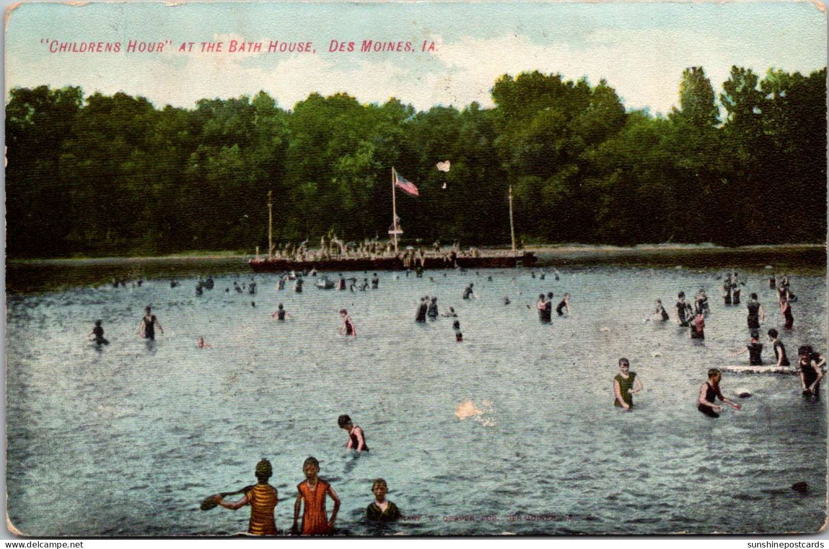 Iowa Des Moines "Childrens Hour" At The Bath House - Des Moines