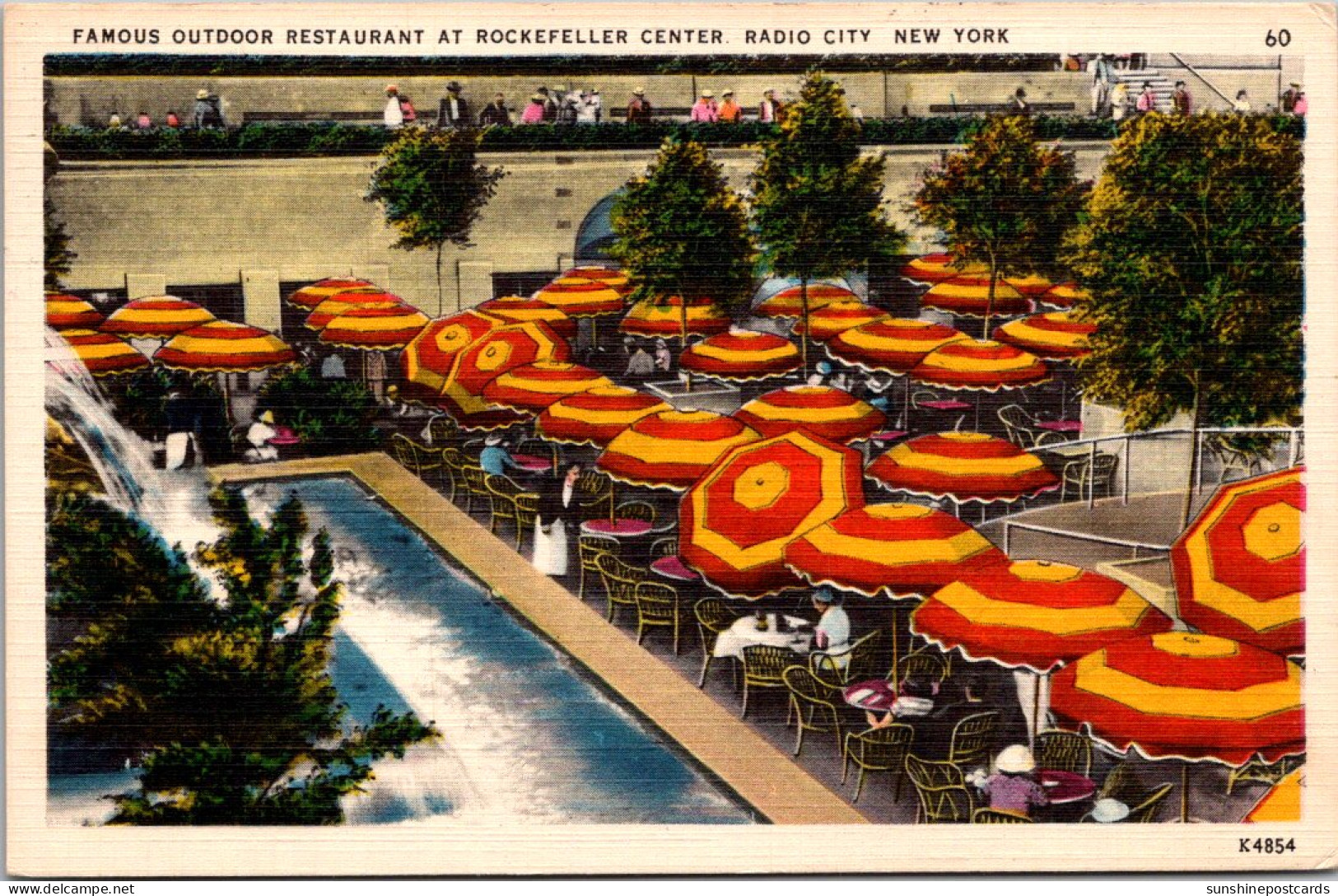 New York City Radio City Famous Outdoor Restaurant At Rockefeller Center 1951 - Manhattan