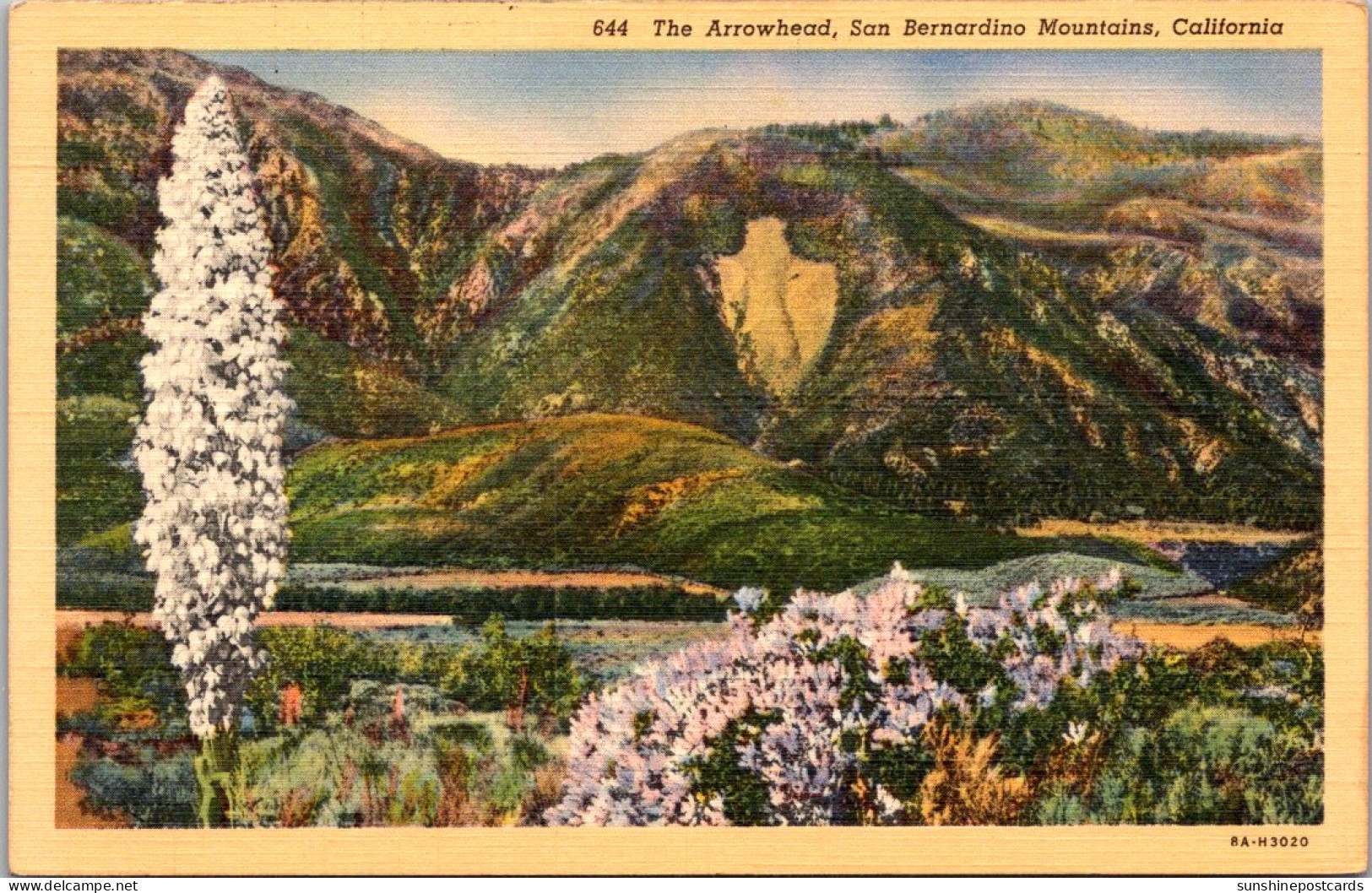 California San Bernardino Mountains The Arrowhead Curteich - San Bernardino