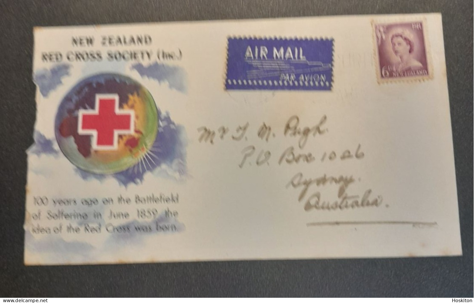 New Zealand Red Cross Society 1859-1959 Souvenir Cover - Covers & Documents