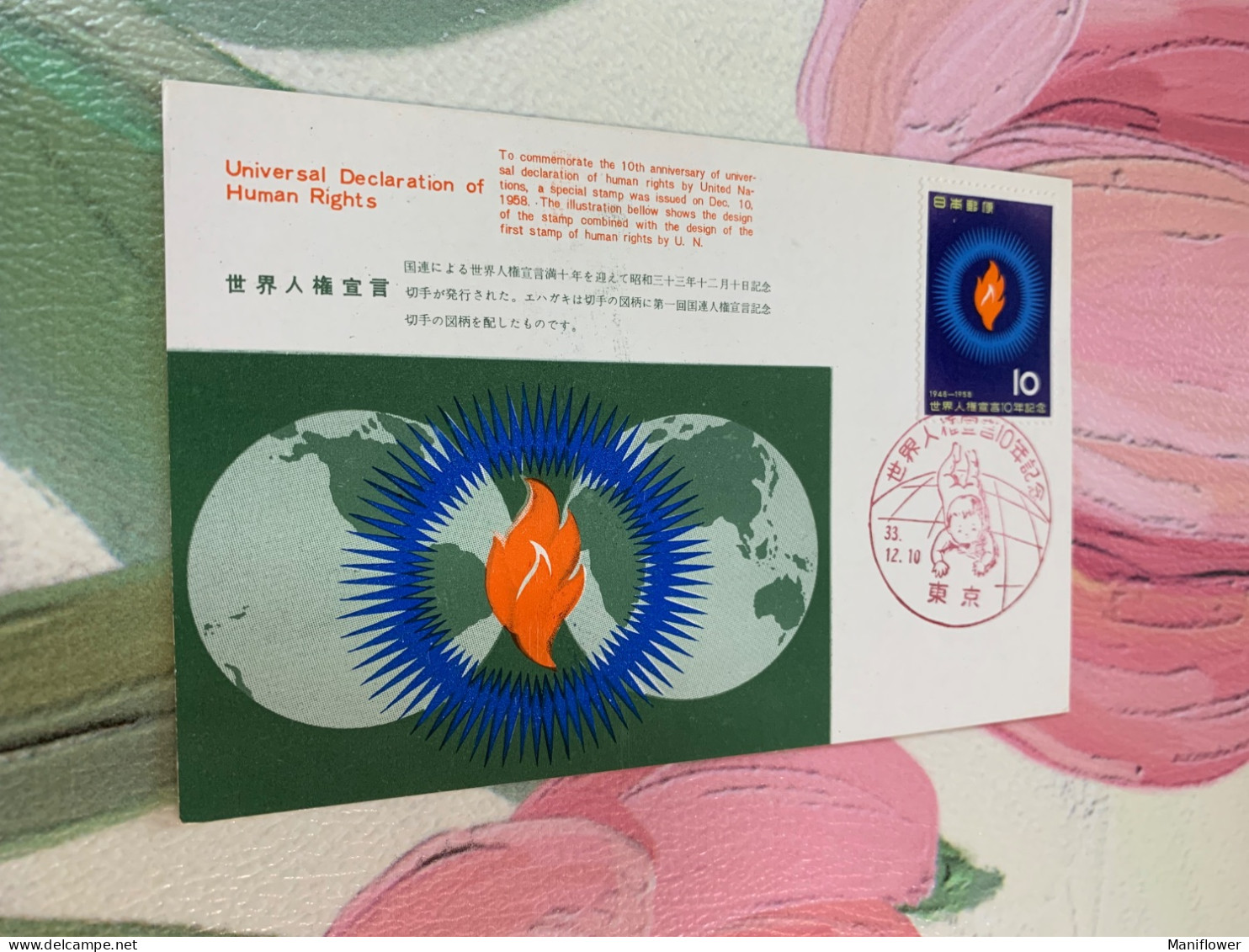 Japan Stamp Postcard Human Right - Covers & Documents