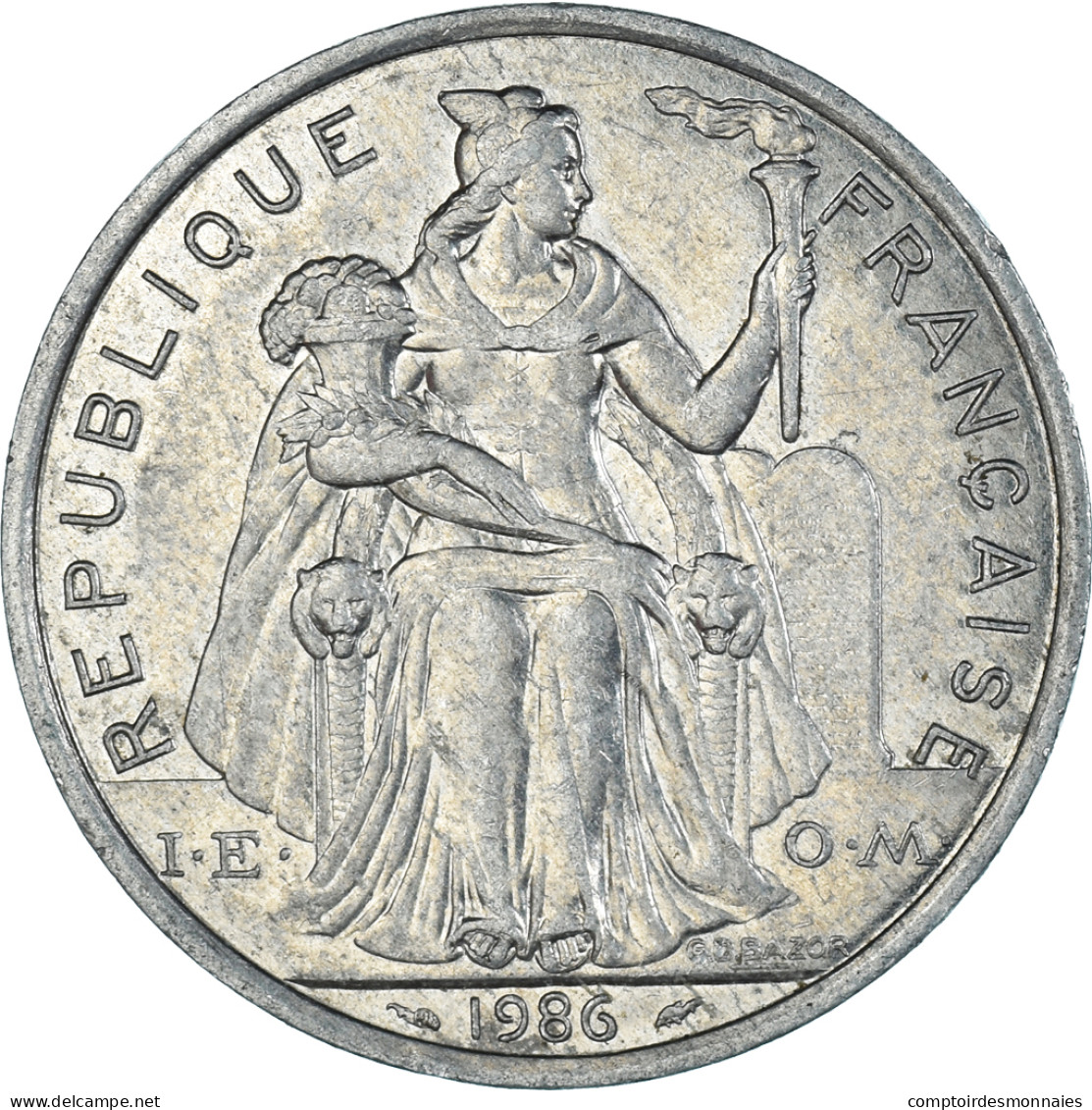 Monnaie, Nouvelle-Calédonie, 5 Francs, 1986 - New Caledonia