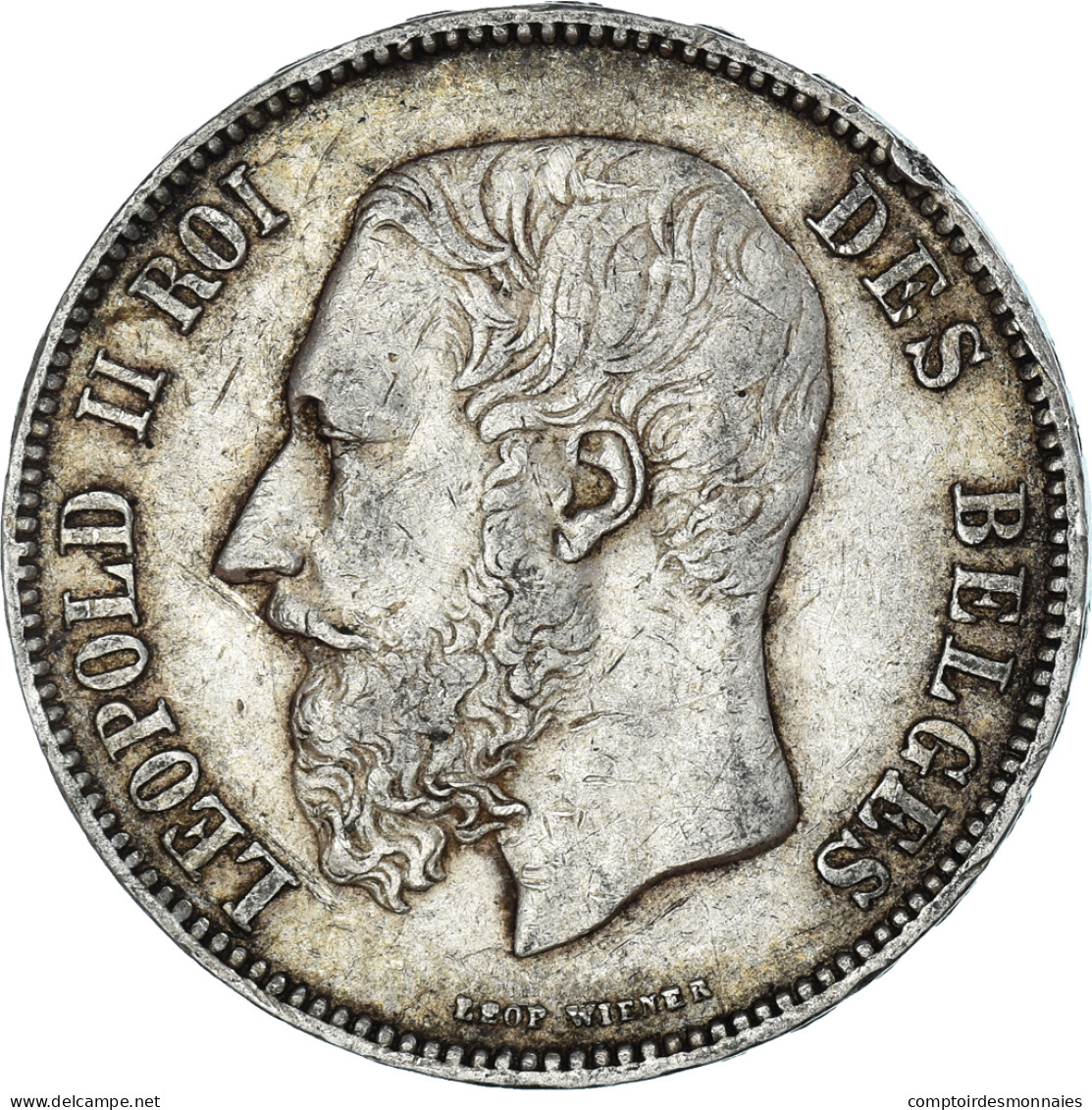 Monnaie, Belgique, Leopold II, 5 Francs, 5 Frank, 1873, TB+, Argent, KM:24 - 5 Frank