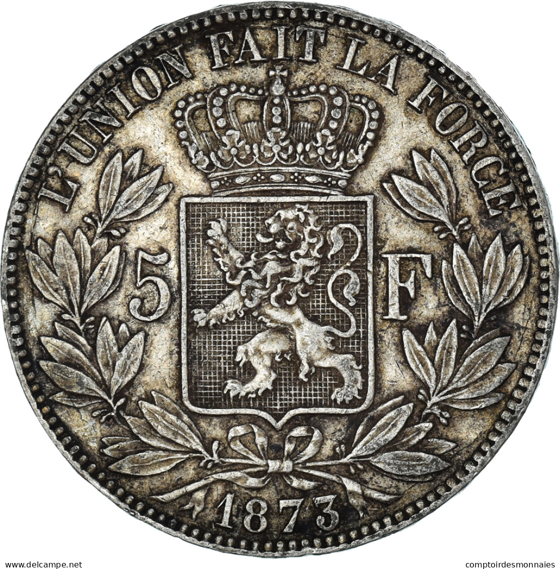 Monnaie, Belgique, Leopold II, 5 Francs, 5 Frank, 1873, TB+, Argent, KM:24 - 5 Frank