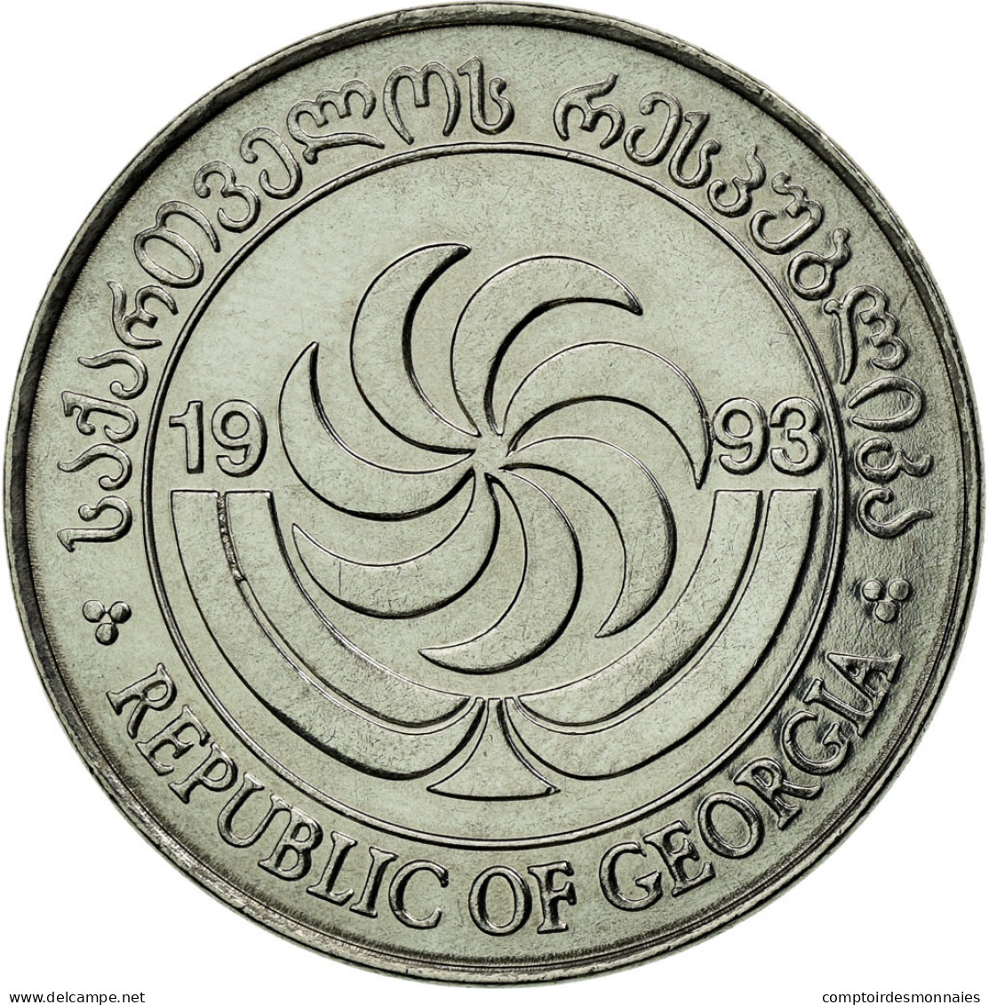 Monnaie, Géorgie, 5 Thetri, 1993, TTB, Stainless Steel, KM:78 - Géorgie