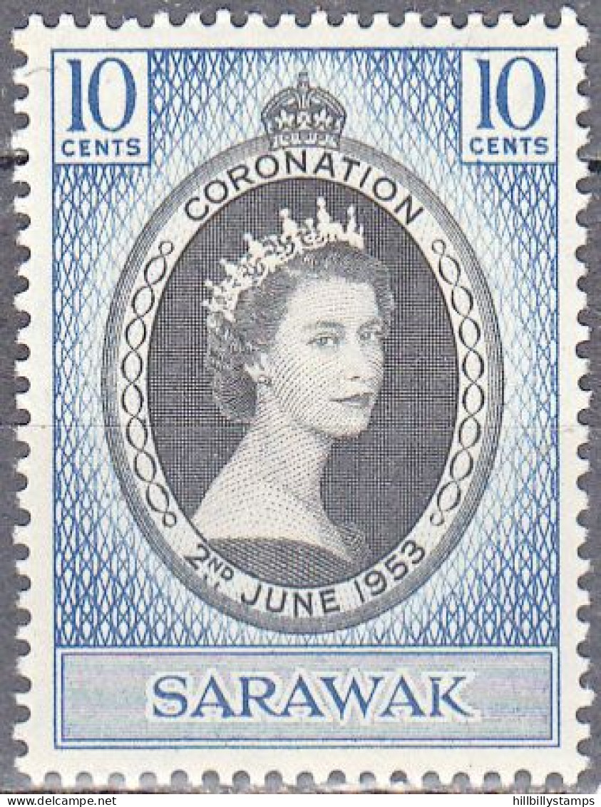 SARAWALK   SCOTT NO 196  MINT HINGED  YEAR 1953 - Sarawak (...-1963)