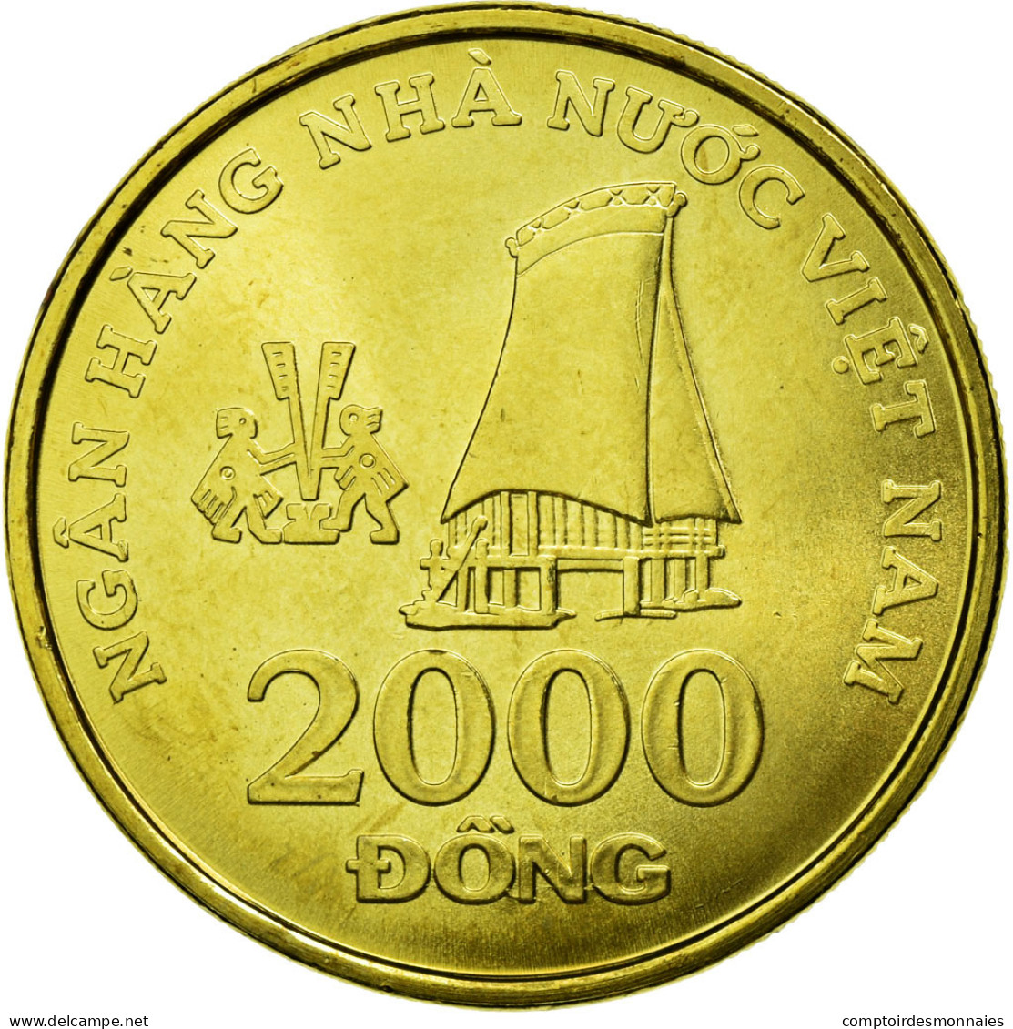 Monnaie, Viet Nam, SOCIALIST REPUBLIC, 2000 Dông, 2003, Vantaa, SPL, Brass - Viêt-Nam