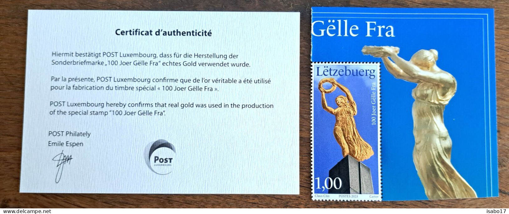 " 100 Jahre Gëlle Fra " Neuheit Aus Luxemburg 05.2023 - Commemoration Cards