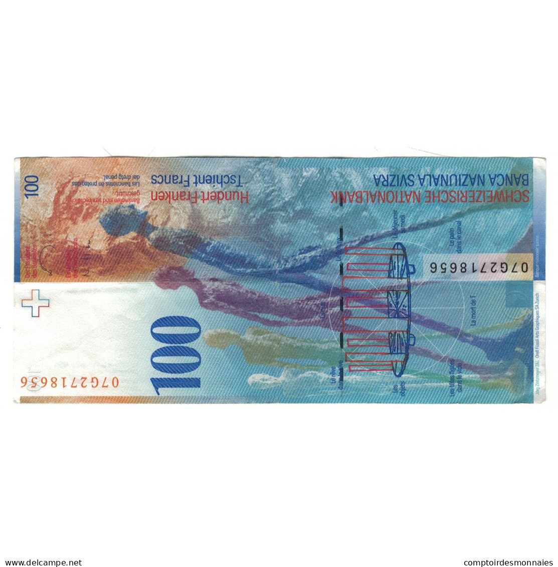 Billet, Suisse, 100 Franken, KM:72g, TTB - Schweiz