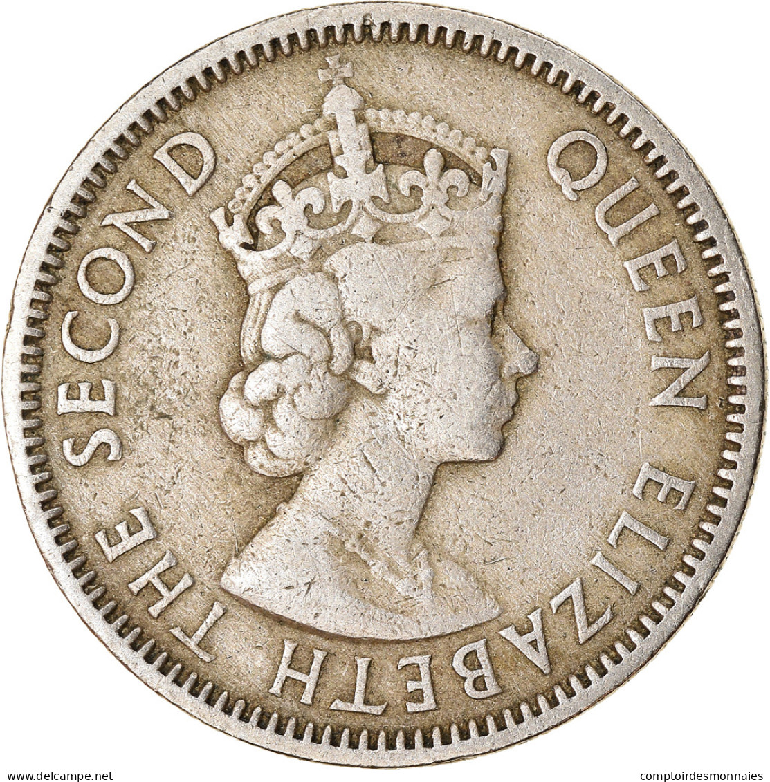 Monnaie, Etats Des Caraibes Orientales, Elizabeth II, 25 Cents, 1955, TB+ - Britse-karibisher Territorien