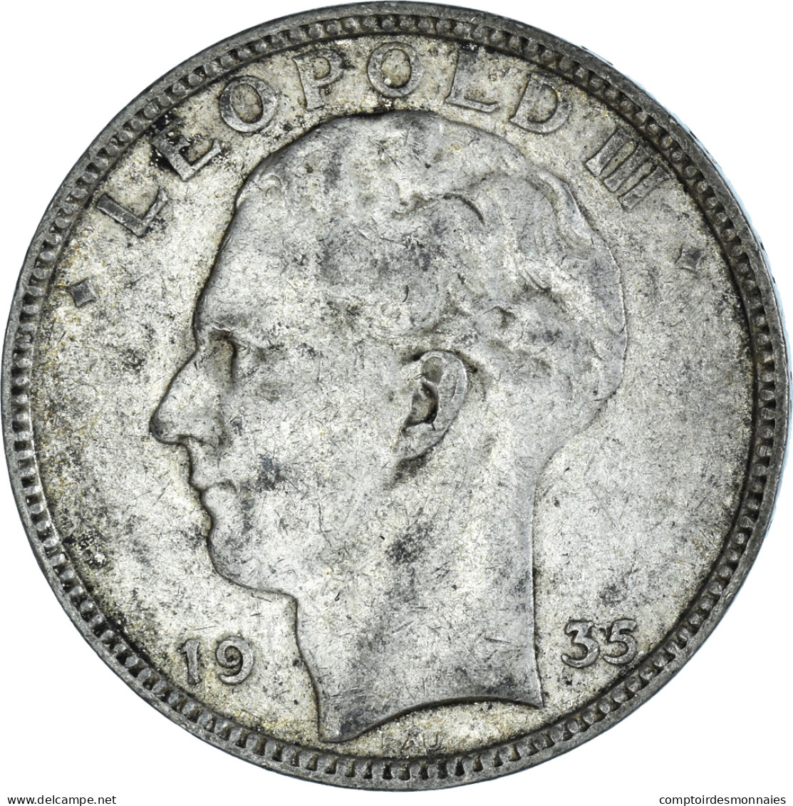Monnaie, Belgique, 20 Francs, 20 Frank, 1935, Bruxelles, TTB, Argent, KM:105 - 20 Francs