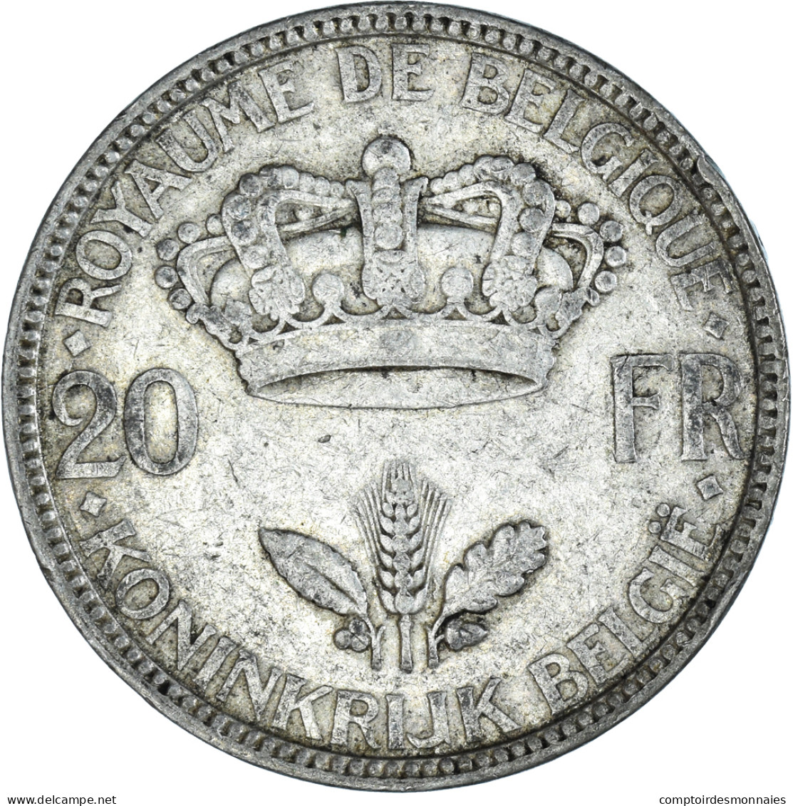 Monnaie, Belgique, 20 Francs, 20 Frank, 1935, Bruxelles, TTB, Argent, KM:105 - 20 Frank