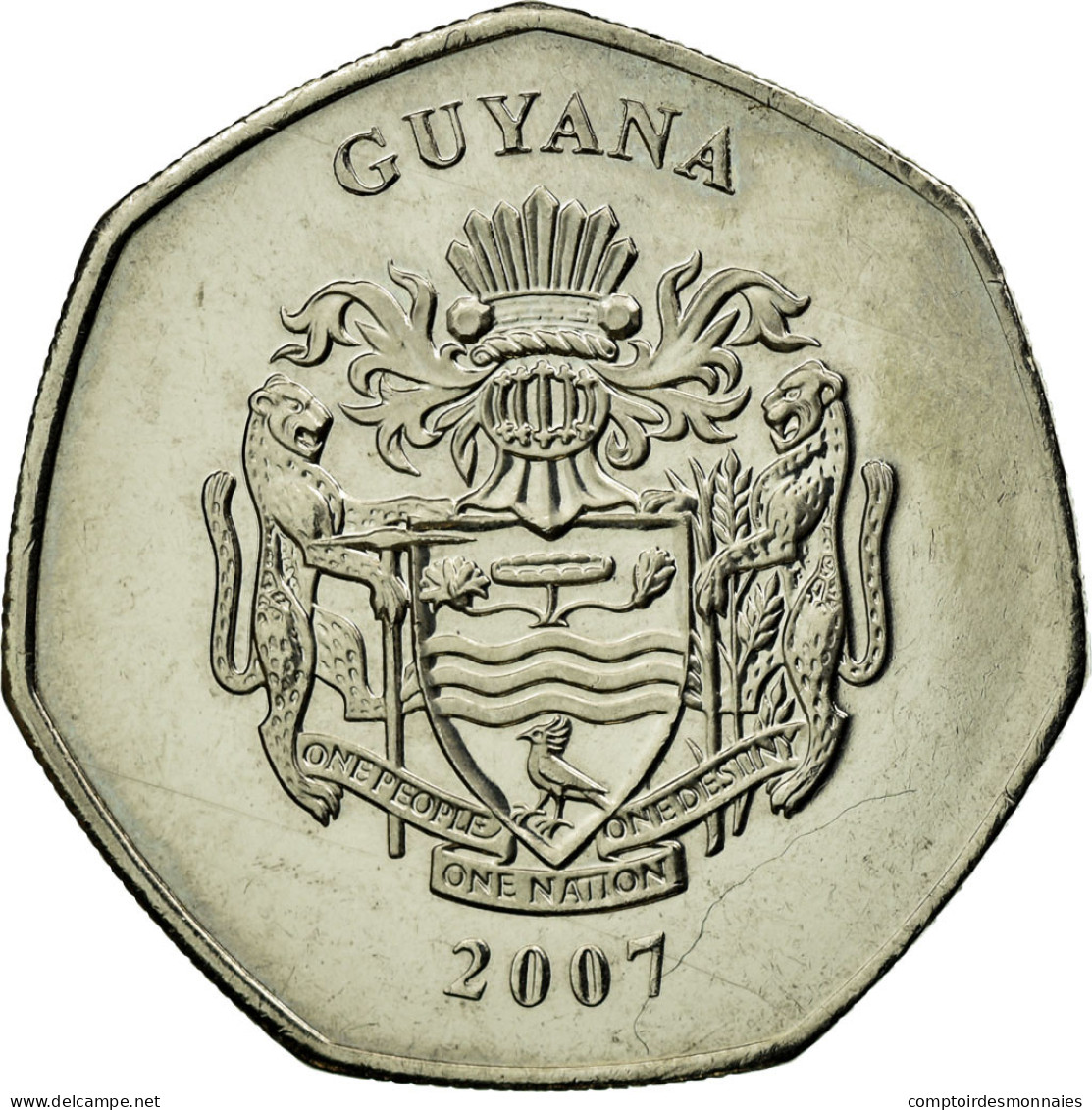 Monnaie, Guyana, 10 Dollars, 2007, Royal Mint, TTB, Nickel Plated Steel, KM:52 - Guyana