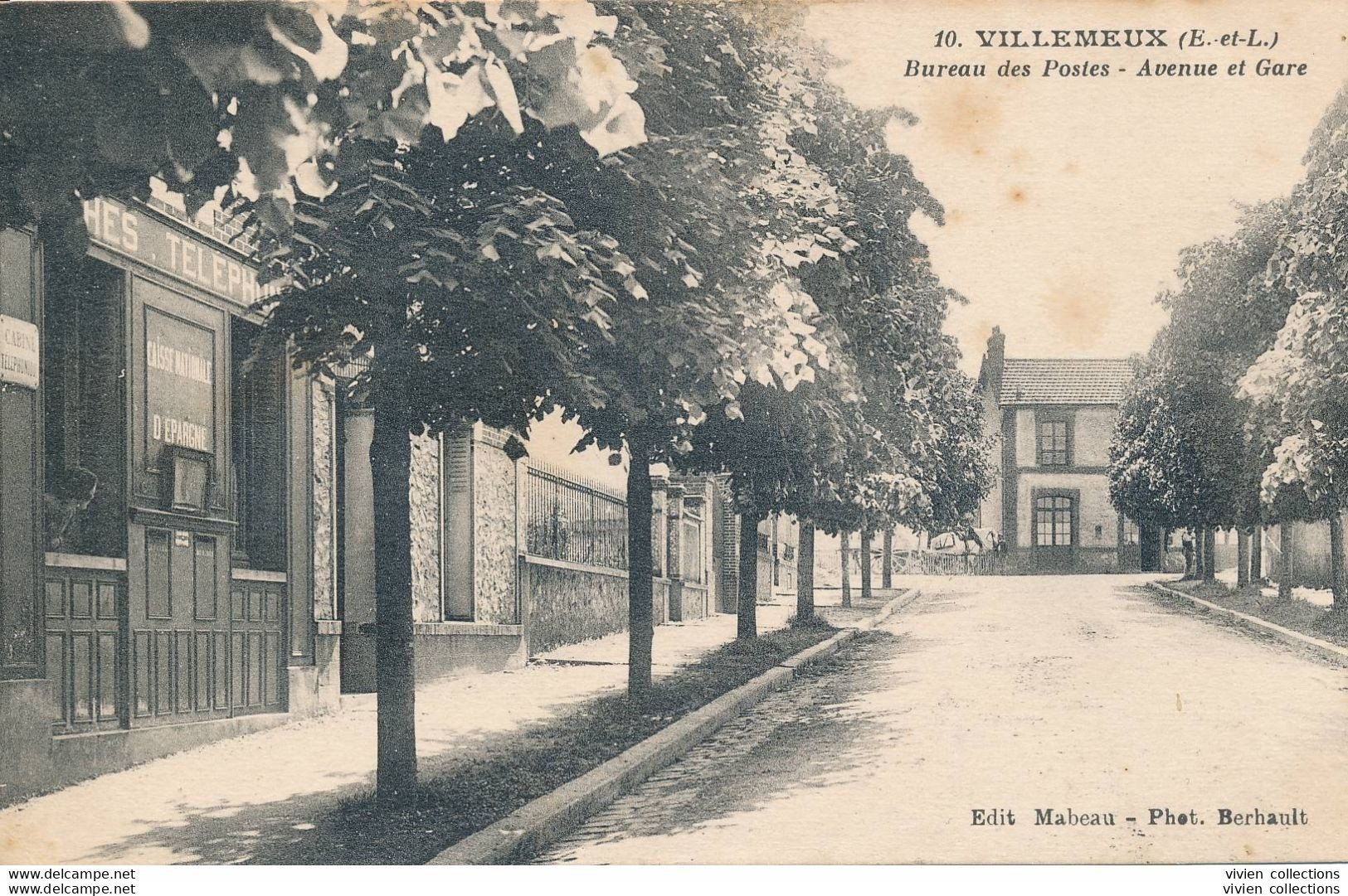 Villemeux (28 Eure Et Loir) Le Bureau Des Postes Avenue De La Gare - édit. Mabeau N° 10 - Villemeux-sur-Eure
