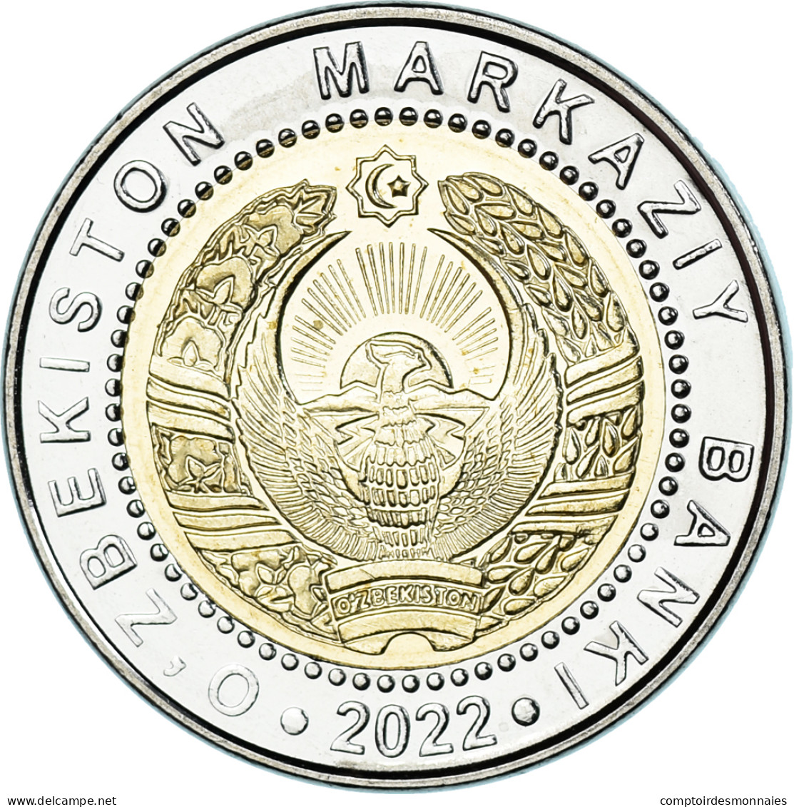Monnaie, Ouzbékistan, 1000 Soʻm, 2022, Armoiries Nationales, SPL - Uzbekistan