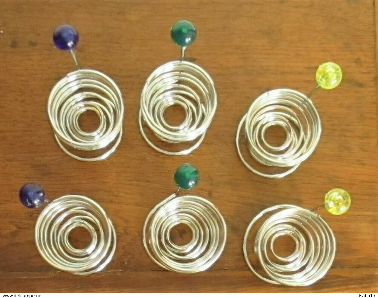 Lot Von 6 Eierbecher Spiralförmig Modern Art Neuwertig - Eierbechern